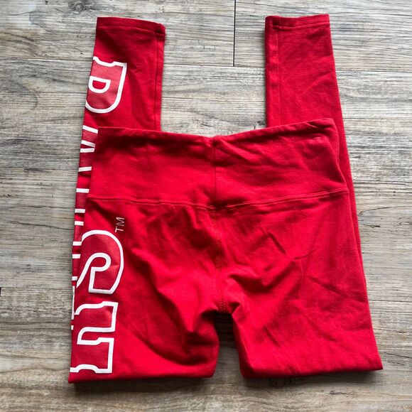 UW Madison Leggings Wisconsin Red White Badgers LoudMouth School Spirit S/M - Picture 2 of 10